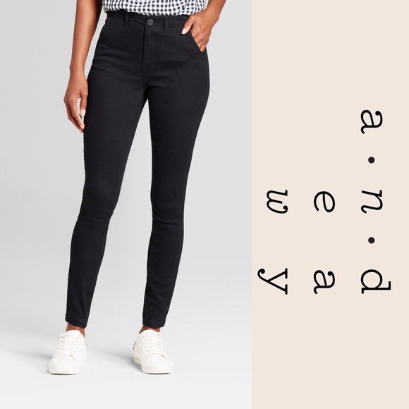 womens chino pants black